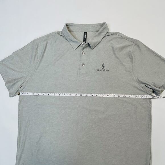 Vuori Strato Tech Polo Golf Shirt Mens XXL 2XL Gray Performance Chileno Bay - Picture 15 of 16